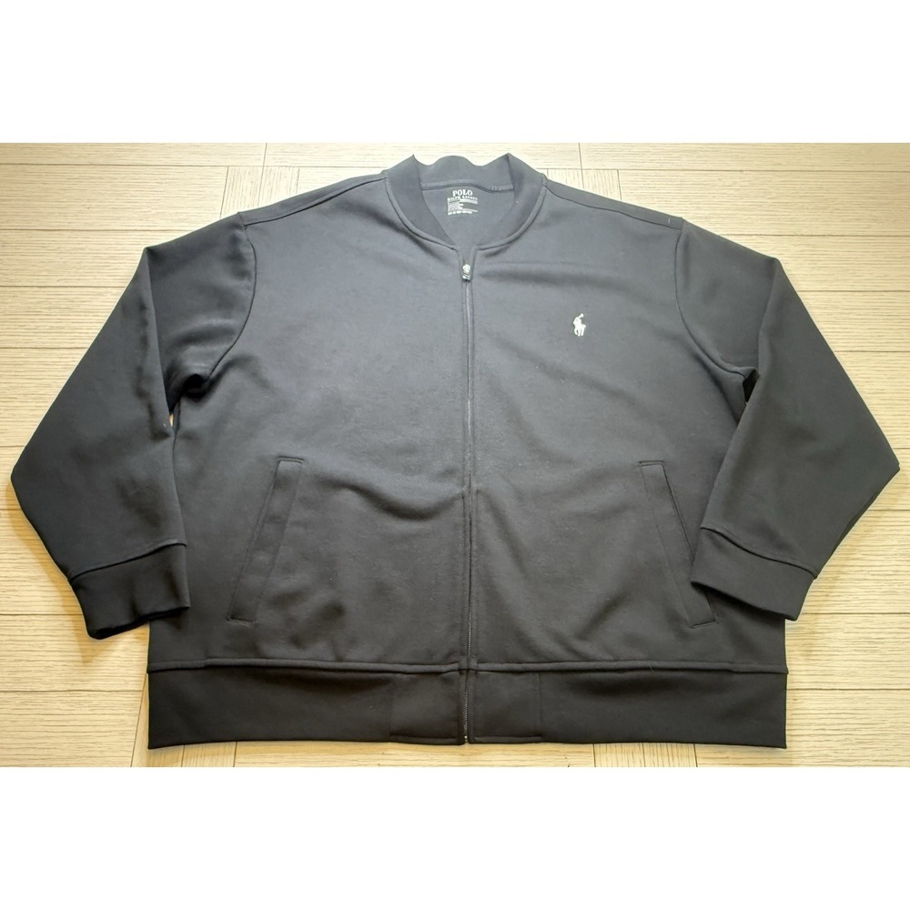 Polo Ralph Lauren Men 2XB Black Performance Full Zip Pony Logo Track Jacket